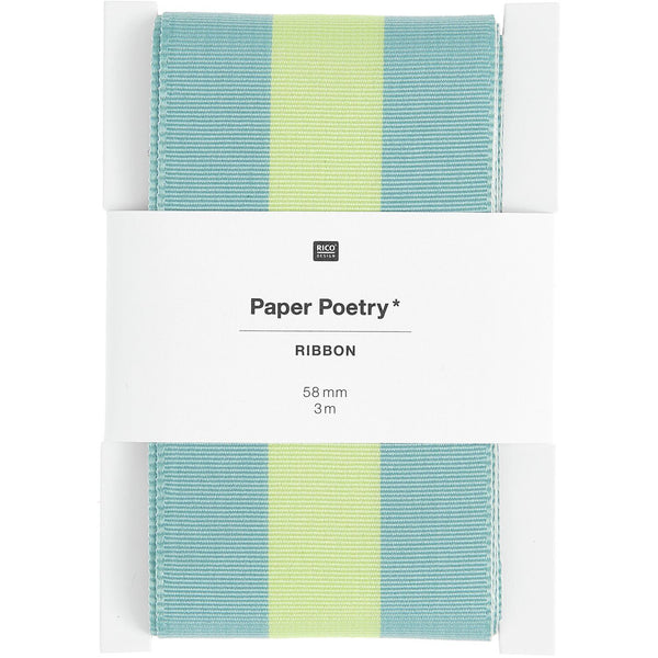 Paper Poetry Webband Streifen blau/grün