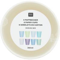 PAPPBECHER MIX OZEAN 250ML 8 STÜCK