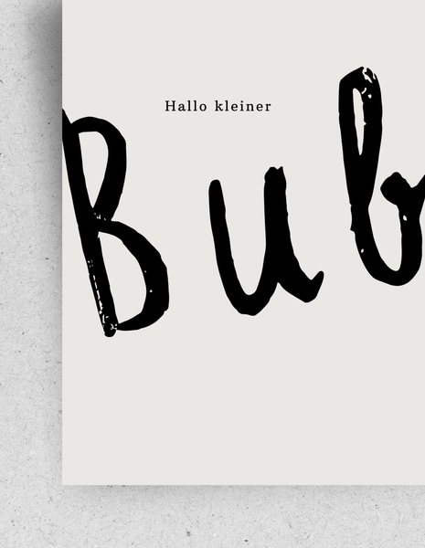 Karte “Hallo kleiner Bub" / mit Umschlag: Din A6