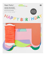 PAPER POETRY GIRLANDE HAPPY BIRTHDAY BUNT 5M