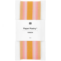 Paper Poetry Webband Mutli Streifen orange/neon pink